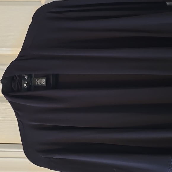 R&M COLLECTION BRAND WOMEN'S FANCY BLACK SHRUG SIZE LARGE - Picture 4 of 15